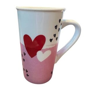 Starbucks 2019 Valentine's White, Pink and Red Heart 16 Oz Ceramic Mug